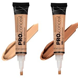 LA Girl Pro Conceal Duo Make Up Concealer Pure Beige & Warm Honey Lot 2 Pc Set